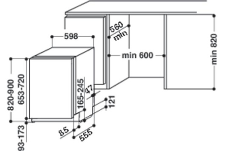 Lave-vaisselle WHIRLPOOL WKIC3C26 - ENCASTRABLE 60CM