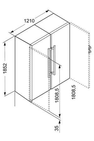 Réfrigérateur américain Liebherr SBSef7242-22
