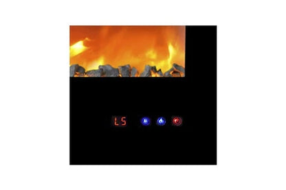 Cheminée électrique XARALYN XARALYN LOUIS TRIVERO70 CHEMINÉE ÉLECTRIQUE CLASSIQUE À POSER AU SOL AVEC INSERT LED 800W, NOIR