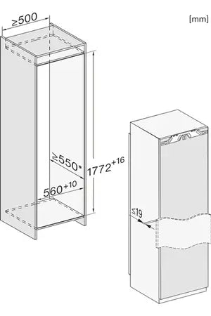 Congélateur armoire Miele FNS 7740 D encastrable 178 cm - UBAYE ELECTROMENAGER