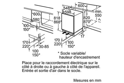 Réfrigérateur top Bosch KUL15AFF0 82CM