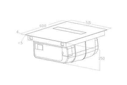 Plaque de cuisson avec hotte intégrée Elica NT VELVET BL/F BO/60 (PRF0201845) - UBAYE ELECTROMENAGER