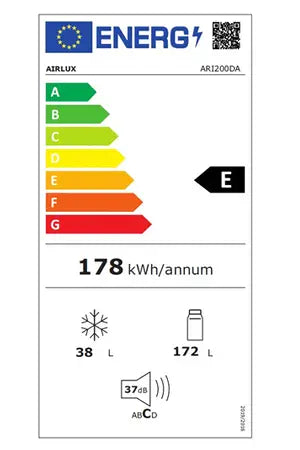 Réfrigérateur congélateur en haut Airlux ARI200DA - Encastrable - 145 cm