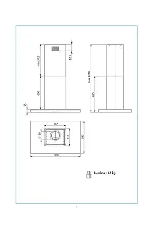 Hotte décorative murale Falmec LUMINA1430 - UBAYE ELECTROMENAGER