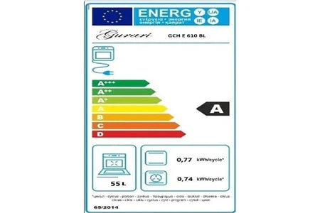 Cuisinière électrique Gurari Cuisinière à gaz - - GCH E 610 BL - Four électrique 60 L - Hotte aspirante 1000 m³/h - Noir - UBAYE ELECTROMENAGER
