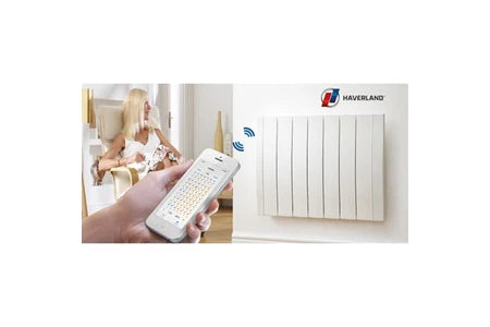Radiateur électrique HAVERLAND RADIATEUR À INERTIE EN FONTE D'ALUMINIUM AVEC BLUETOOTH - 1700W - - HAVERLAND - BLANC