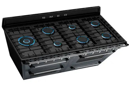 Piano de cuisson Smeg VICTORIA 110cm MIXTE GRIS - TR4110GR - UBAYE ELECTROMENAGER