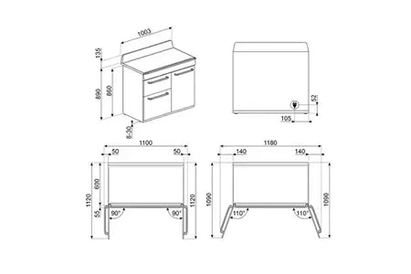 Piano de cuisson Smeg TR103IGR2 - UBAYE ELECTROMENAGER