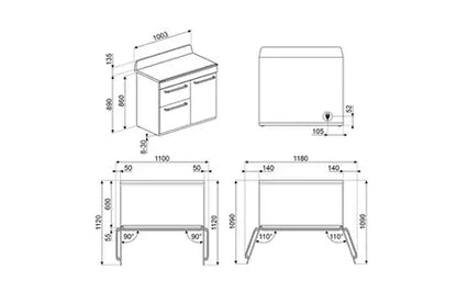 Piano de cuisson Smeg TR103IGR2 - UBAYE ELECTROMENAGER