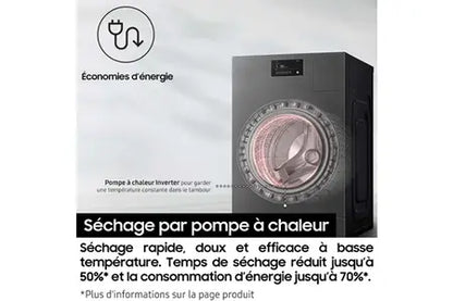Lave-linge séchant Samsung Bespoke AI Laundry Combo WD18DB8995BZ