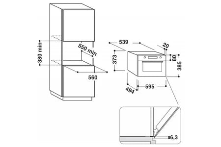Micro-ondes combiné Whirlpool AMW730WH - UBAYE ELECTROMENAGER