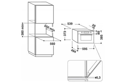 Micro-ondes combiné Whirlpool AMW730WH - UBAYE ELECTROMENAGER