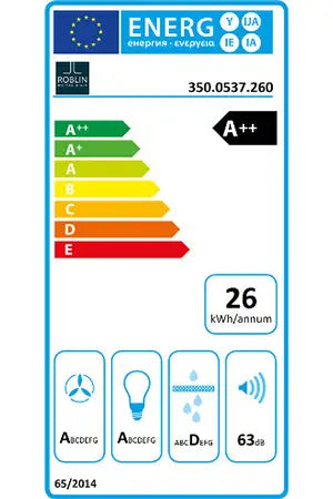 Hotte décorative murale Roblin AQUA 900 INOX - UBAYE ELECTROMENAGER
