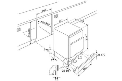 Réfrigérateur top Smeg U8L080DE - Encastrable 82 cm