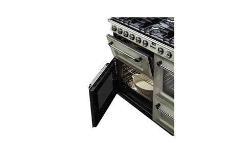 Piano de cuisson Smeg VICTORIA 110cm MIXTE CREME - TR4110P1 - UBAYE ELECTROMENAGER