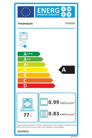 Cuisinière vitrocéramique Thomson THV60X - UBAYE ELECTROMENAGER