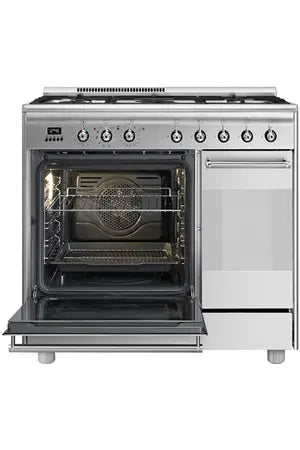 Piano de cuisson Smeg ESTHETIQUE CLASSICA 90cm MIXTE INOX - SCB92PX8 - UBAYE ELECTROMENAGER