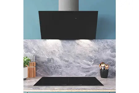 Hotte décorative murale Smeg KICV90BL2 - UBAYE ELECTROMENAGER