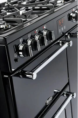 Gazinière Belling Kensington 90DF - Cuisinière (triple four) - pose libre - largeur : 89.6 cm - profondeur : 60 cm - hauteur : 93 cm - classe A - noir - UBAYE ELECTROMENAGER