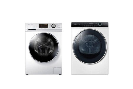 Lave-Linge Hublot Haier Pack Lave-Linge Frontal 10kg 1400trs/Min + Sèche-Linge 9kg Pompe A Chaleur