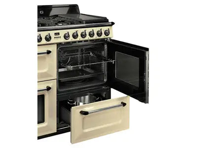 Piano de cuisson Smeg VICTORIA 110cm MIXTE CREME - TR4110P1 - UBAYE ELECTROMENAGER