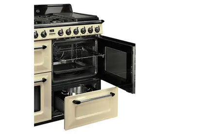 Piano de cuisson Smeg VICTORIA 110cm MIXTE CREME - TR4110P1 - UBAYE ELECTROMENAGER