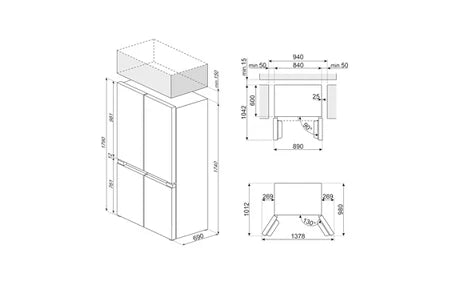 Réfrigérateur multi-portes Smeg FQI48KD