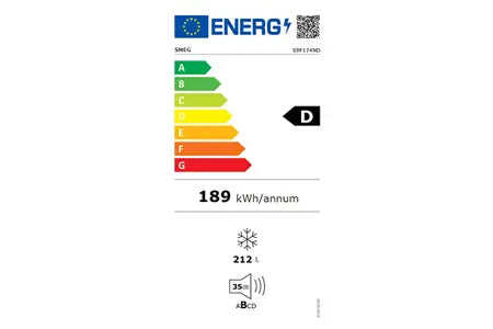 Congélateur armoire Smeg S9F174ND intégrable - 178 cm - UBAYE ELECTROMENAGER