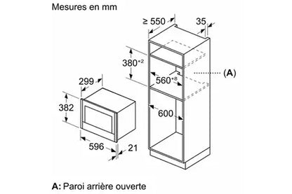Micro-ondes mono-fonction Neff NL4WR21N1 Ouverture Gauche - UBAYE ELECTROMENAGER