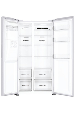 Refrigerateur americain HAIER REFRIGERATEUR SIDE BY SIDE HSR3918FIPW BLANC