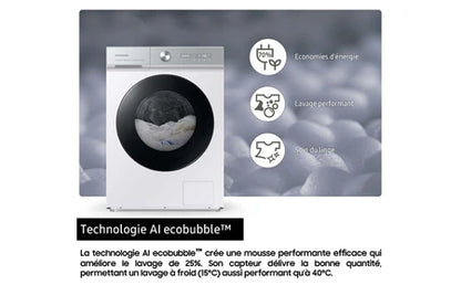 Lave-linge hublot Samsung WW90DB7U94GE BESPOKE AI - UBAYE ELECTROMENAGER