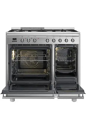 Piano de cuisson Smeg ESTHETIQUE CLASSICA 90cm MIXTE INOX - SCB92PX8 - UBAYE ELECTROMENAGER