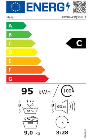 Sèche-linge pompe à chaleur Haier HD90-A3Q397U1-S