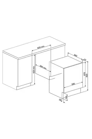 Lave-linge séchant Smeg LSIA147 - ENCASTRABLE 60 CM