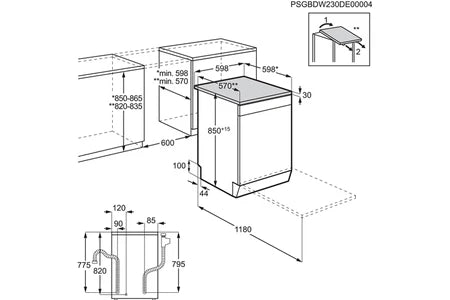 Lave-vaisselle pose libre Electrolux ESG88600SX