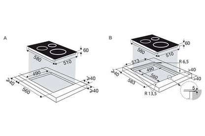 Plaque induction De Dietrich DTI3683BP - UBAYE ELECTROMENAGER