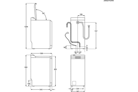 Lave-linge top AEG LTR7C6151A