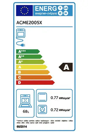 Gazinière Amica ACME2005X 60 cm Inox GAZ - UBAYE ELECTROMENAGER
