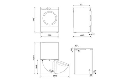 Sèche-linge à condensation Smeg DNP82SEIN