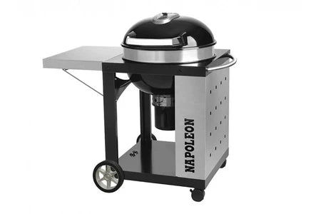 Barbecue NAPOLEON BARBECUE CHARBON DE BOIS NAPOLEON RODÉO PRO 57 CM SUR CHARIOT AVEC CHEMINÉE D'ALLUMAGE ET FUMOIR