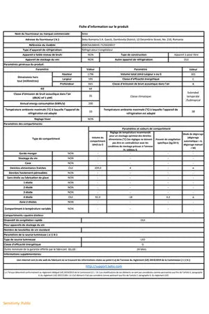 Réfrigérateur congélateur en bas Beko B5RCNA346HG