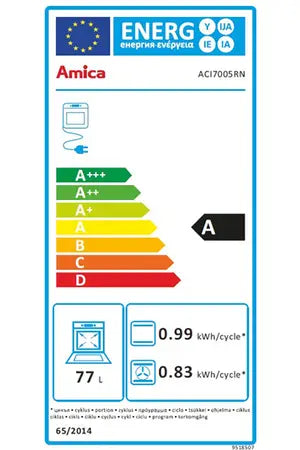 Cuisinière induction Amica ACI7005RN - UBAYE ELECTROMENAGER