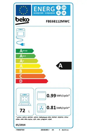 Cuisinière induction Beko FSE68112MWC - UBAYE ELECTROMENAGER