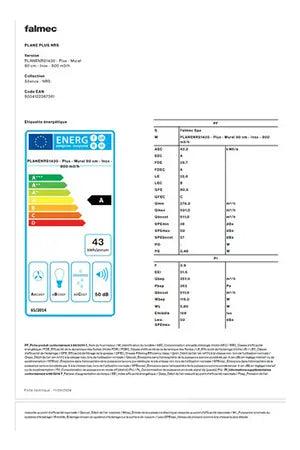 Hotte décorative murale Falmec PLANENRS1430 - UBAYE ELECTROMENAGER
