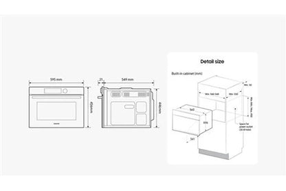 Micro-ondes combiné Samsung NQ5B6753CAK Grande capacité - UBAYE ELECTROMENAGER