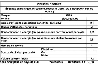Cuisinière induction Beko FSE68302MXC Inox - UBAYE ELECTROMENAGER