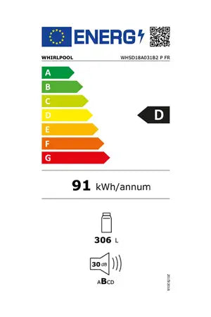 Réfrigérateur 1 porte Whirlpool WHSD18A031B2 P FR Encastrable 178 cm