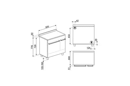 Piano de cuisson Smeg ESTHETIQUE CLASSICA 90cm MIXTE INOX - SCB92MX8 - UBAYE ELECTROMENAGER