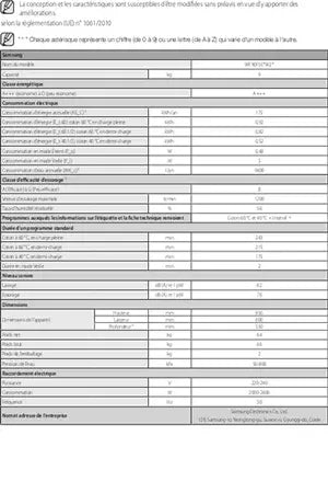 Lave-linge hublot Samsung WF90F5E0W2W ECO BUBBLE
