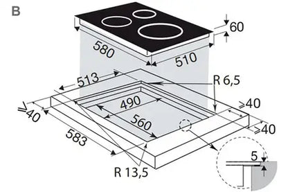 Plaque induction De Dietrich DTI3683BP - UBAYE ELECTROMENAGER